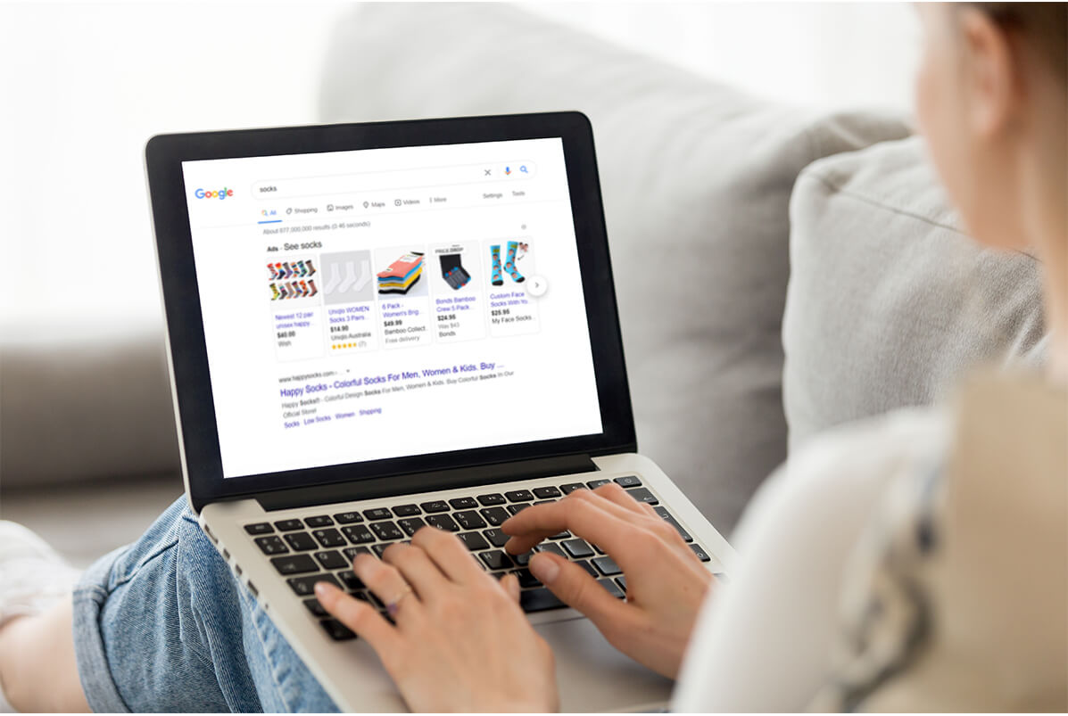Browsing products with Google Shopping ads