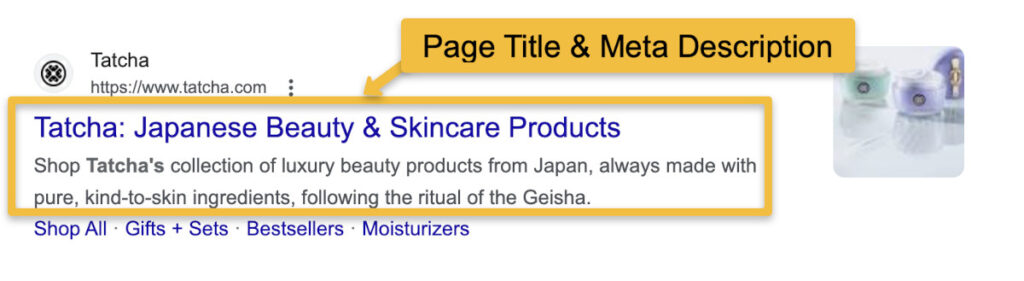 Tatcha SERP Example