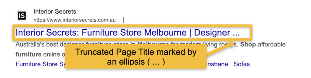 Truncated Page Title